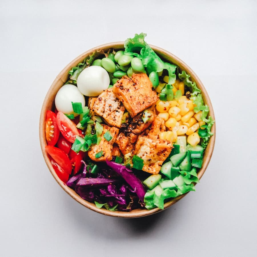 Bowl de tofu com legumes
