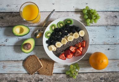 Café da manhã com frutas